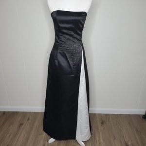 Vintage Jessica McClintock Gunne Sax Black White Formal Dress Women’s 11/12.Love